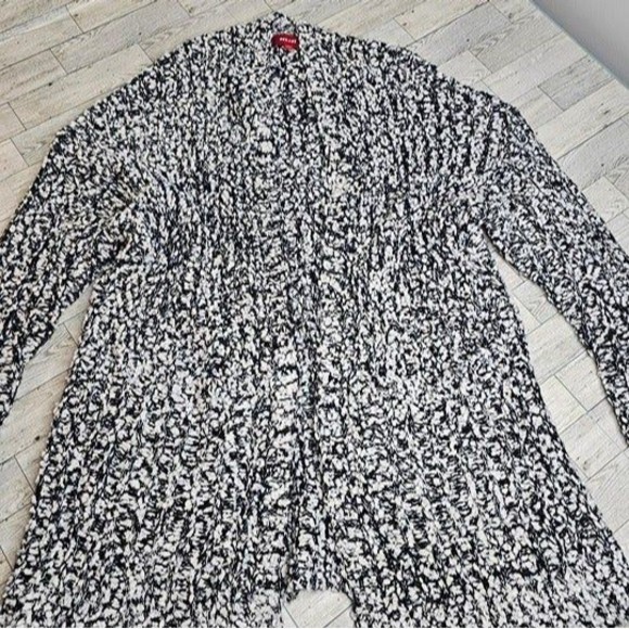 Net.153 Women's Black & White Nubby Popcorn Knit Cardigan Sweater. Size S/M - Picture 1 of 7